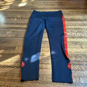 Noli Pure Barre legging with red side stripe